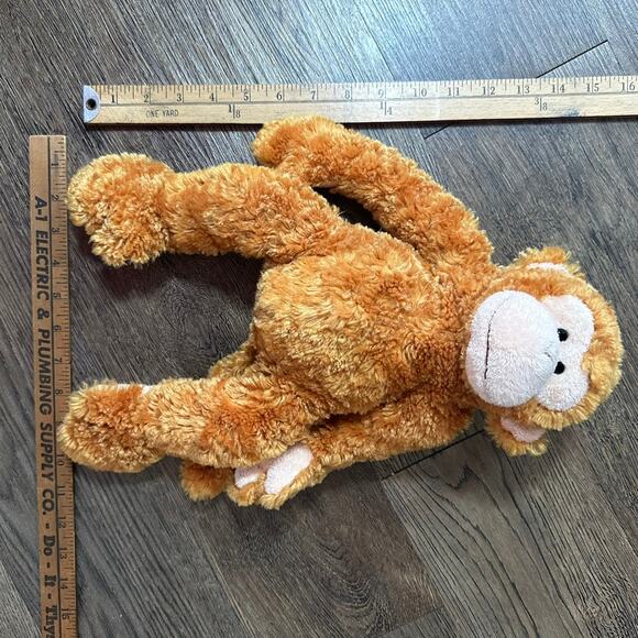 2004 Ty Beanie Buddies FUMBLES Monkey Golden Floppy Stuffed Plush 15" Tysilk Toy - Picture 12 of 12